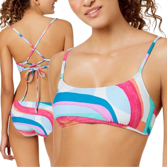 Hula Honey Flying Colors Strappy Back Bikini Top - Picture 5 of 8